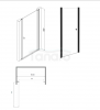 BESCO Drzwi prysznicowe 80x195 Sinco Black 80 DS-80-B